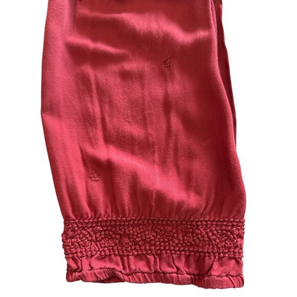 Lucky Brand Women’s Round Neck 3/4 Sleeve Red Blouse size L - Picture 4 of 5